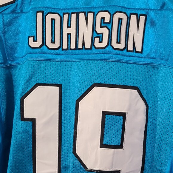Carolina Panthers Keyshawn Johnson #19 Reebok Stitched Jersey Size 48 - Picture 7 of 7